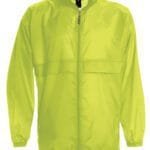 B&C JU800 Men's Sirocco Windbreaker Jacket - Ultra Yellow | Custom Printed and Embroidered