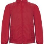 B&C JUI60 ID.601 Men's Midseason Windbreaker - Red | Custom Printed and Embroidered