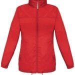 B&C JW902 Women's Sirocco Windbreaker Jacket - Red | Custom Printed and Embroidered