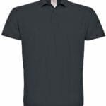 B&C PUI10 ID.001 Short Sleeve Pique Polo - Anthracite | Custom Printed and Embroidered