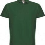 B&C PUI10 ID.001 Short Sleeve Pique Polo - Bottle Green | Custom Printed and Embroidered