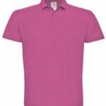 B&C PUI10 ID.001 Short Sleeve Pique Polo - Fuchsia | Custom Printed and Embroidered