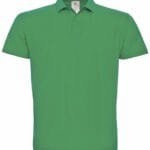 B&C PUI10 ID.001 Short Sleeve Pique Polo - Kelly Green | Custom Printed and Embroidered
