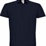 B&C PUI10 ID.001 Short Sleeve Pique Polo - Navy | Custom Printed and Embroidered