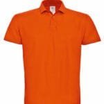B&C PUI10 ID.001 Short Sleeve Pique Polo - Orange | Custom Printed and Embroidered
