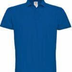 B&C PUI10 ID.001 Short Sleeve Pique Polo - Royal Blue | Custom Printed and Embroidered