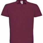 B&C PUI10 ID.001 Short Sleeve Pique Polo - Wine | Custom Printed and Embroidered