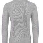 B&C PUI12 ID.001 Men's Long Sleeve Polo - Heather Grey | Custom Printed and Embroidered