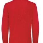 B&C PUI12 ID.001 Men's Long Sleeve Polo - Red | Custom Printed and Embroidered