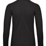 B&C PWI13 ID.001 Women's Long Sleeve Polo - Black | Custom Printed and Embroidered
