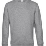 B&C WU01K KING Crew Neck_° - Heather Grey | Custom Printed and Embroidered