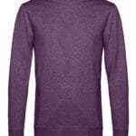 B&C WU01W Men's #Set In Sweatshirt - Heather Purple | Custom Printed and Embroidered