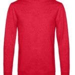 B&C WU01W Men's #Set In Sweatshirt - Heather Red | Custom Printed and Embroidered