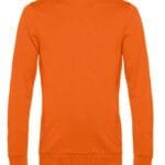B&C WU01W Men's #Set In Sweatshirt - Pure Orange | Custom Printed and Embroidered