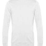 B&C WU01W Men's #Set In Sweatshirt - White | Custom Printed and Embroidered