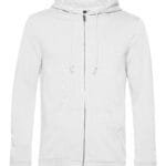 B&C WU35B Inspire Zipped Hood_° - White | Custom Printed and Embroidered