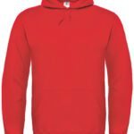 B&C WUI21 ID.003 Cotton Rich Hooded Sweatshirt - Red | Custom Printed and Embroidered