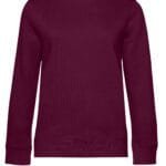 B&C WW01Q QUEEN Crew Neck_° - Dark Cherry | Custom Printed and Embroidered