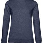B&C WW02W Women's #Set In Sweatshirt - Heather Navy | Custom Printed and Embroidered