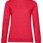 B&C WW02W Women's #Set In Sweatshirt - Heather Red | Custom Printed and Embroidered