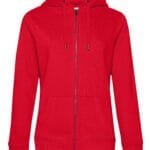 B&C WW03Q QUEEN Zipped Hood_° - Red | Custom Printed and Embroidered