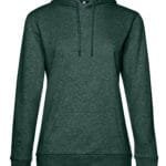 B&C WW04W Women's #Hooded Sweat - Heather Dark Green | Custom Printed and Embroidered
