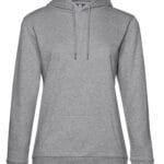 B&C WW04W Women's #Hooded Sweat - Heather Grey | Custom Printed and Embroidered