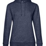 B&C WW04W Women's #Hooded Sweat - Heather Navy | Custom Printed and Embroidered