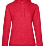 B&C WW04W Women's #Hooded Sweat - Heather Red | Custom Printed and Embroidered