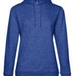 B&C WW04W Women's #Hooded Sweat - Heather Royal Blue | Custom Printed and Embroidered