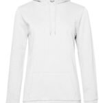 B&C WW04W Women's #Hooded Sweat - White | Custom Printed and Embroidered
