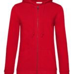 B&C WW36B Inspire Zipped Hood/ Women_° - Red | Custom Printed and Embroidered