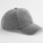 Beechfield B105 Denim Cap - Acid Grey | Custom Printed and Embroidered