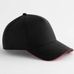 Beechfield B155R Accelerate Cap - Black/Red | Custom Printed and Embroidered