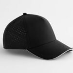 Beechfield B155R Accelerate Cap - Black/White | Custom Printed and Embroidered