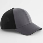 Beechfield B165 Club Cap - Gunmetal Grey/Black | Custom Printed and Embroidered