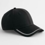 Beechfield B166R Match Day Cap - Black/White | Custom Printed and Embroidered