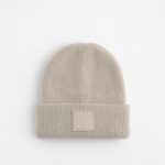 Beechfield B336B Kids Cuff Tonal Patch Beanie - Natural Stone | Custom Printed and Embroidered