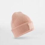 Beechfield B336B Kids Cuff Tonal Patch Beanie - Peach | Custom Printed and Embroidered