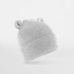 Beechfield B340A Organic Baby Bear Beanie - Cloudy Grey | Custom Printed and Embroidered