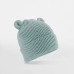 Beechfield B340A Organic Baby Bear Beanie - Dusty Turquoise | Custom Printed and Embroidered