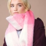 Beechfield B494R Fluffy Check Scarf | Custom Printed and Embroidered