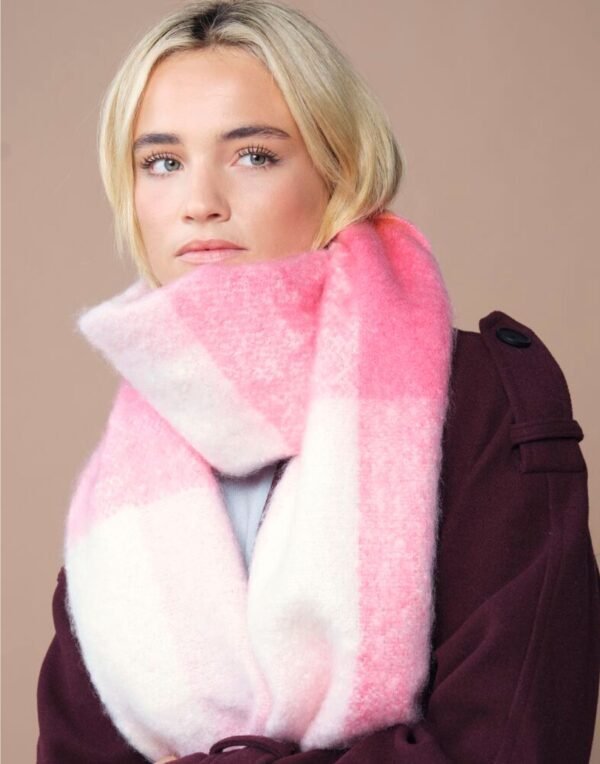 Beechfield B494R Fluffy Check Scarf | Custom Printed and Embroidered