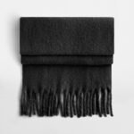 Beechfield B496R Fluffy Scarf - Black | Custom Printed and Embroidered