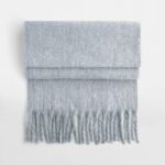 Beechfield B496R Fluffy Scarf - Heather Grey | Custom Printed and Embroidered