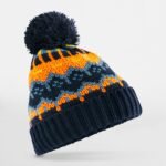 Beechfield B528 Retro Ski Beanie - Blazing Blue | Custom Printed and Embroidered