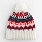 Beechfield B528 Retro Ski Beanie - White Out | Custom Printed and Embroidered