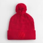 Beechfield B530R Fan Patch Beanie - Classic Red | Custom Printed and Embroidered