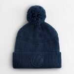 Beechfield B530R Fan Patch Beanie - French Navy | Custom Printed and Embroidered