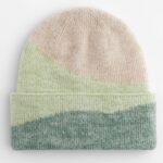 Beechfield B532 Soft Wave Beanie - Almond/Pistachio/Dusty Green | Custom Printed and Embroidered